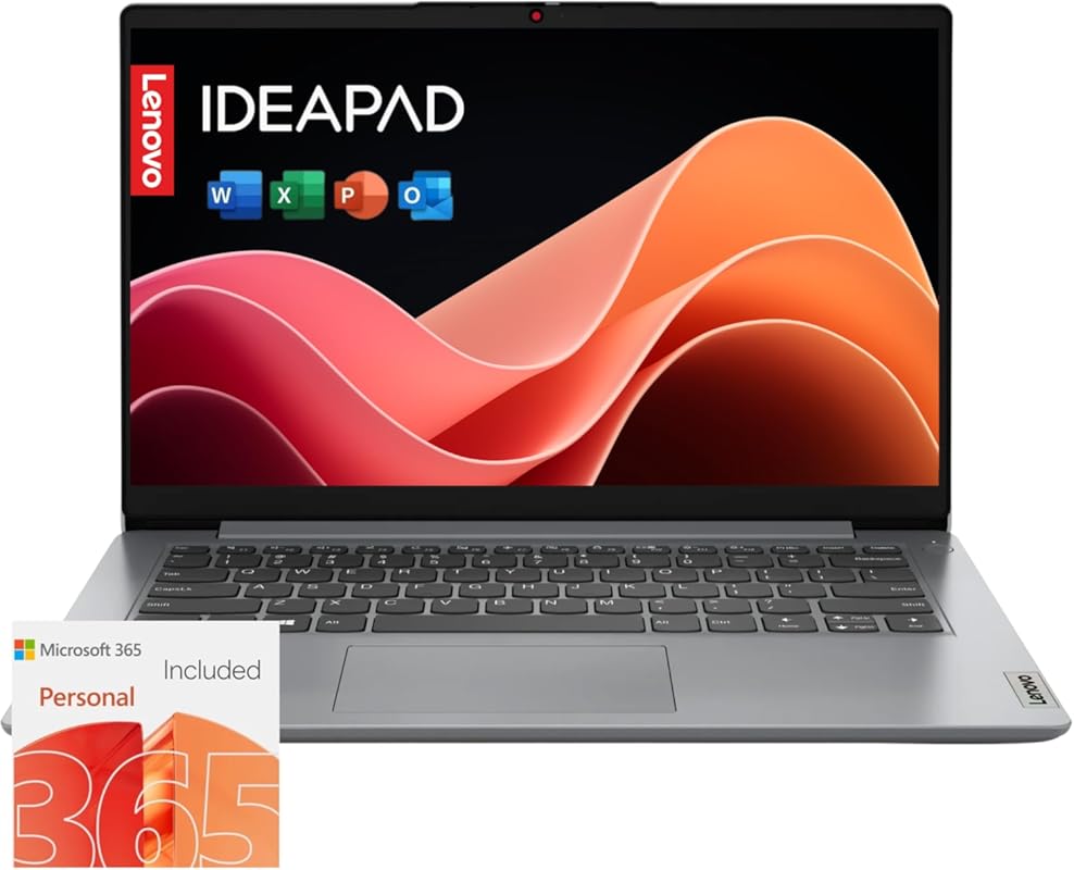 Lenovo IdeaPad 1i Laptop with Office 365, 128 GB SSD, 4 GB RAM, Core p