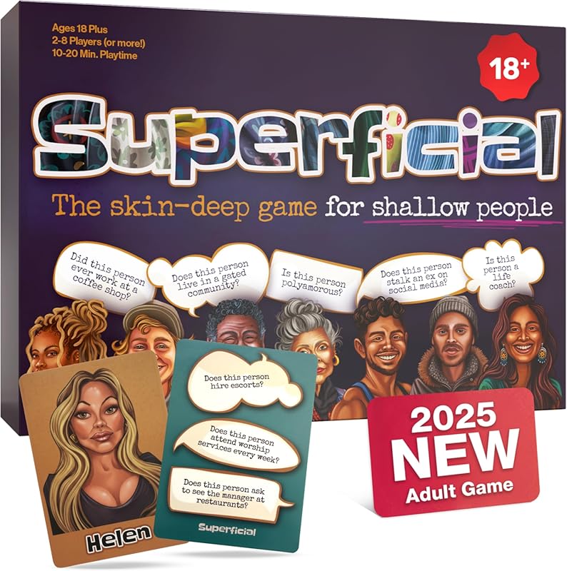 Superficial Adult Party Card Game – “Skin‑Deep” Hilarious 18+ Game for