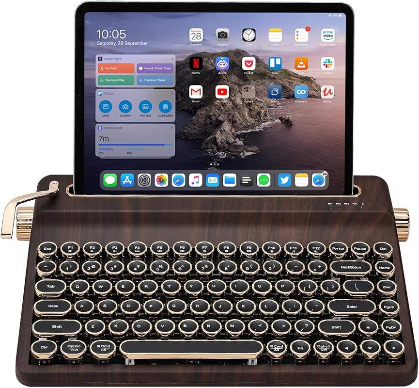 YUNZII QL75 Wireless Hot‑Swap Mechanical Keyboard, Punk Round Keycaps,