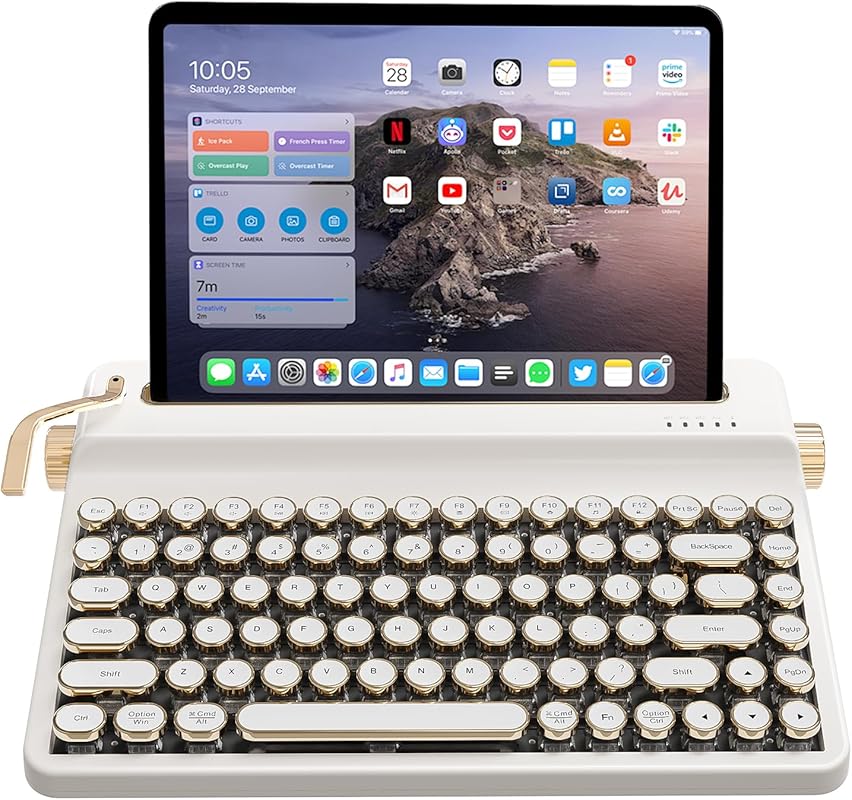 YUNZII QL75 Wireless Hot‑Swap Mechanical Keyboard, Punk Round Keycaps,