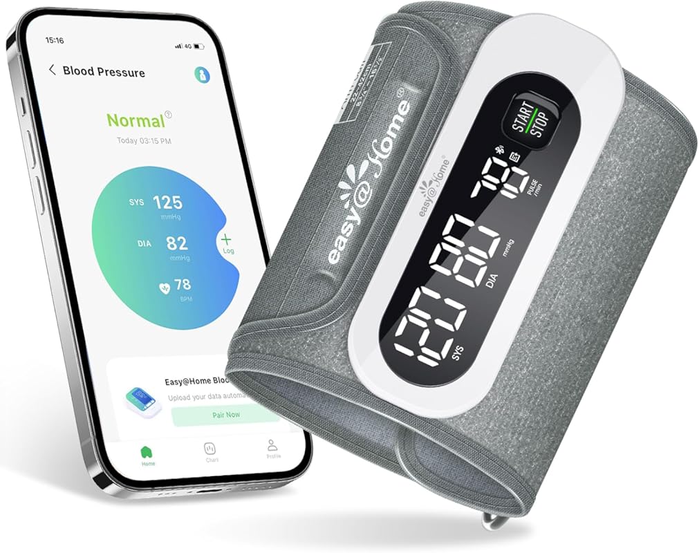 Easy@Home Wireless Bluetooth BP Monitor EBP‑96B – Rechargeable, Large 