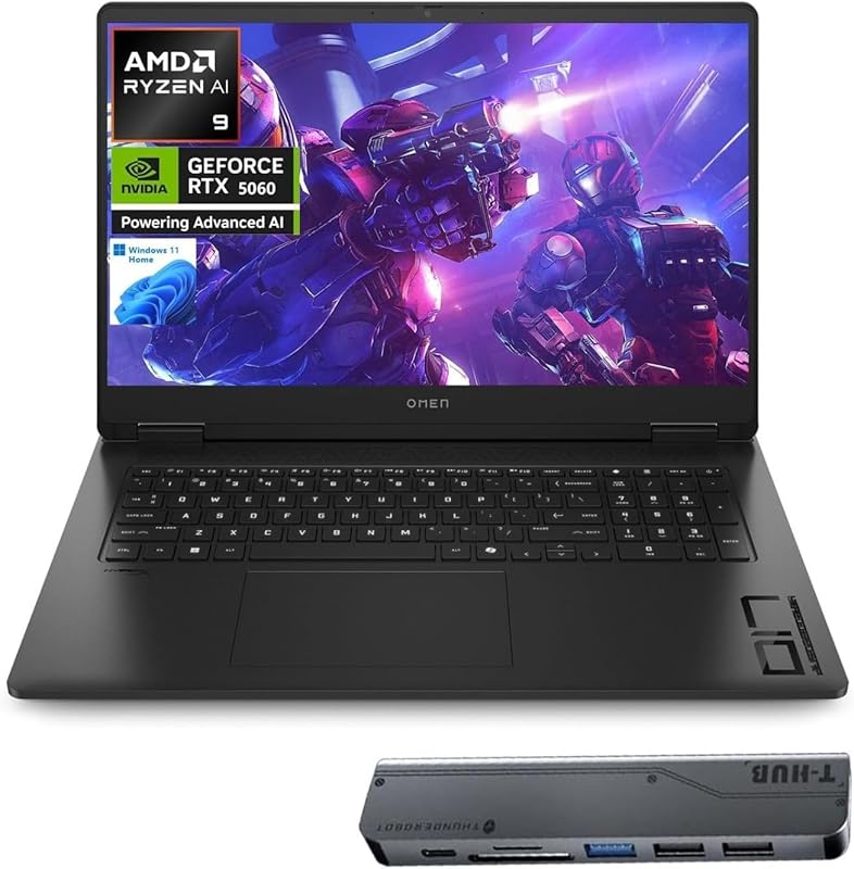 HP OMEN 17.3‑inch Gaming Laptop RTX 5060 AI, AMD Ryzen 9 3650H, 32 GB