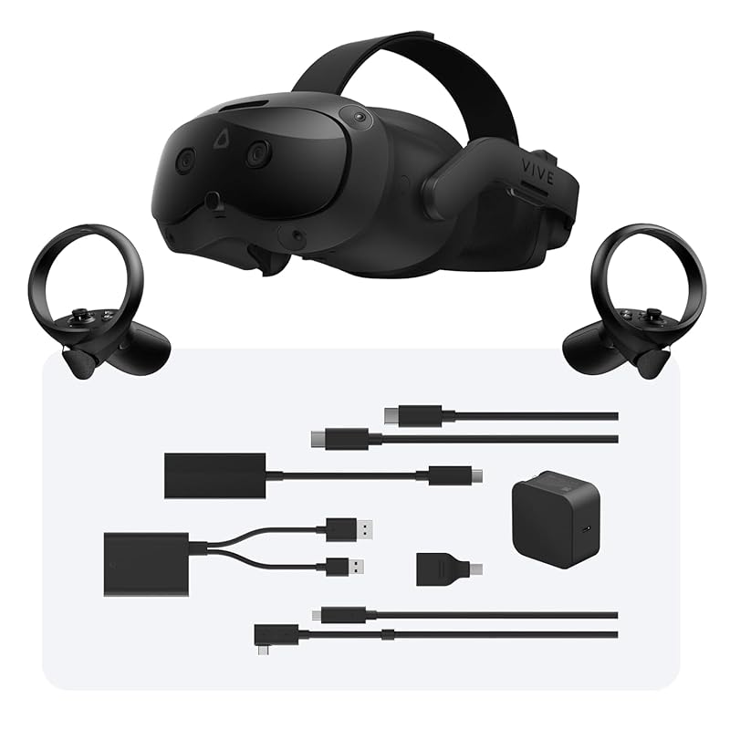 HTC Vive Focus Vision Wired Bundle, XR Headset with DisplayPort PC VR