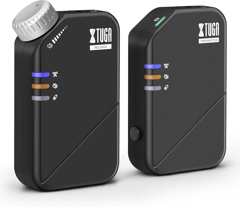 XTUGA Wireless In‑Ear Monitor System, 2.4 GHz Stereo Low‑Latency IEM w