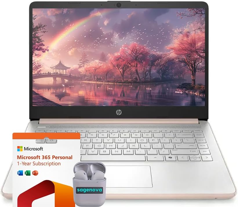 HP 14 Business Laptop – Intel 4‑Core, 8 GB RAM, 128 GB SSD + 1 TB Cloud