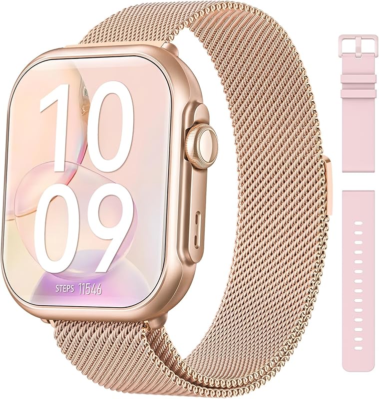 Unisex Fitness Smartwatch for iPhone & Android, Bluetooth Call, SpO2, 