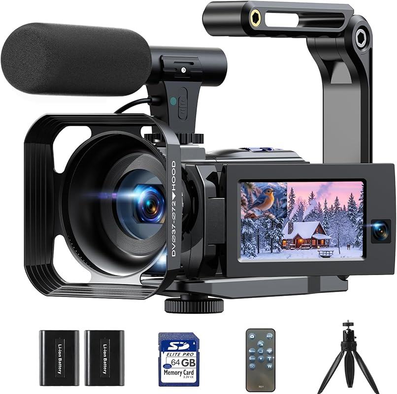 5K Dual‑Lens Camcorder 56MP for YouTube