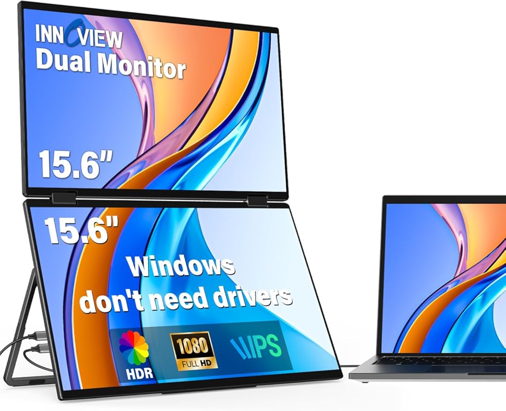 InnoView 15.6‑Inch Portable Dual Monitor