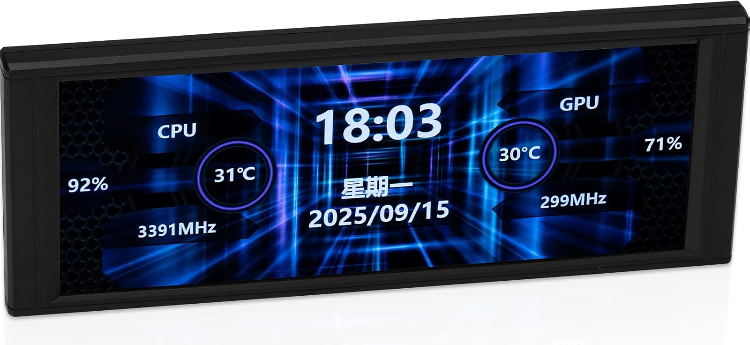ITleads Trofeo Vision 6.86″ LCD AIO Monitor – USB‑C, 1280×480, Real‑Ti