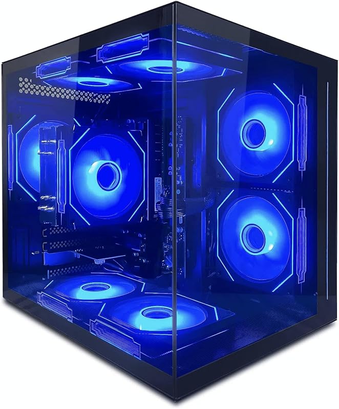 suevery Gaming Desktop PC Ryzen 5 5600GT 6‑Core, 16GB DDR4, 512GB SSD, Integrated Radeon Vega Graphics, Wi‑Fi 6 – Black Tower