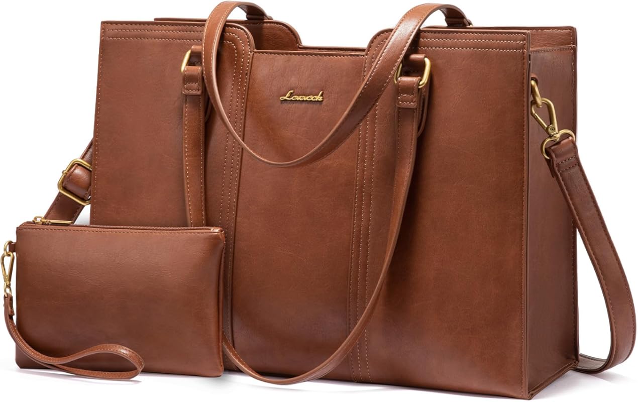 LOVEVOOK Waterproof Laptop Bag for Women – Vintage Style Tote