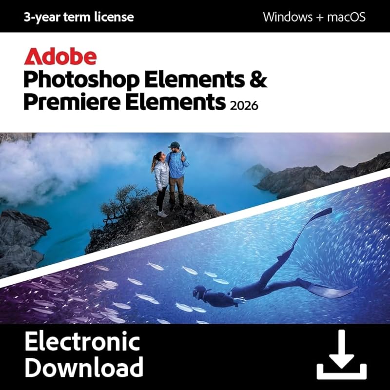 Adobe Photoshop Elements & Premiere Elements 2026 – Photo & Video Edit