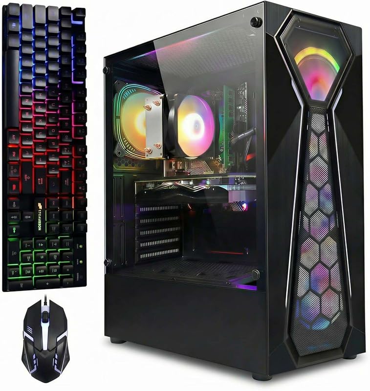 STGAubron Gaming Desktop PC equipped with Intel Core i5 3.6 GHz, Radeo