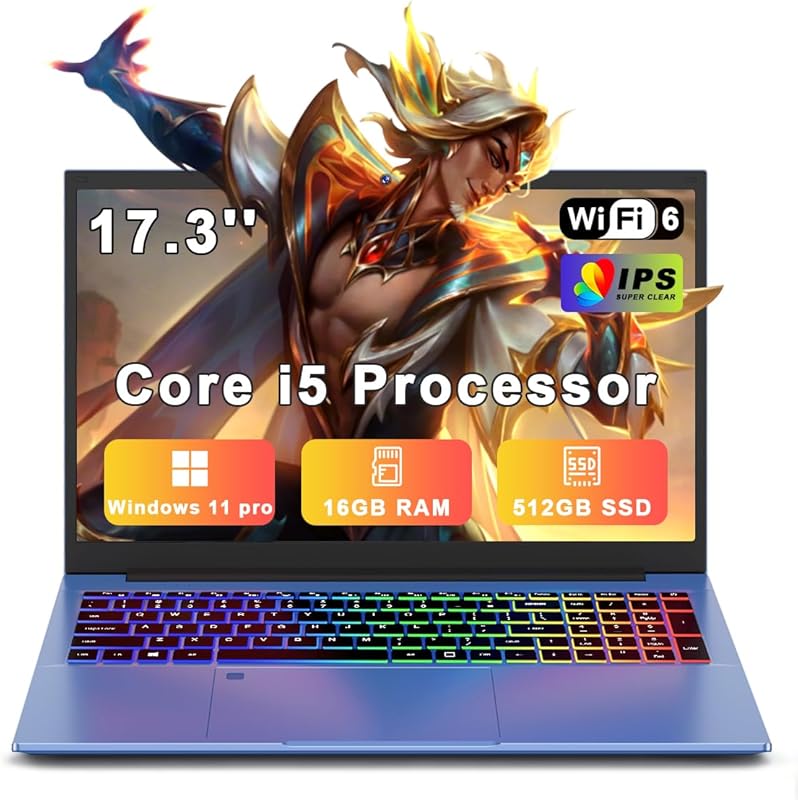 XNQ 17 Gaming Laptop 2026, Intel Core i5 3.80 GHz, 16 GB RAM, 1 TB TF