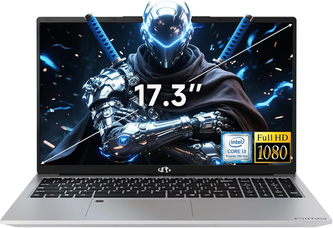 NIMO 17.3″ Laptop – 6‑core i3‑1215U, 8 GB RAM, 128 GB