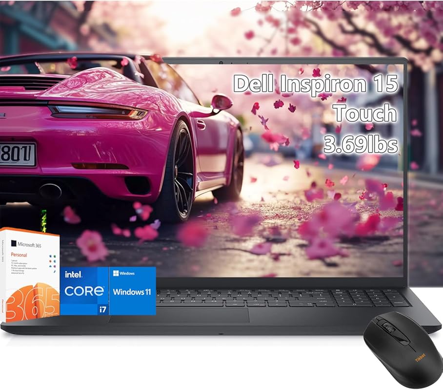 Dell Inspiron 15 Touchscreen Laptop, Intel i7‑1355U, 15.6” FHD Touch, 