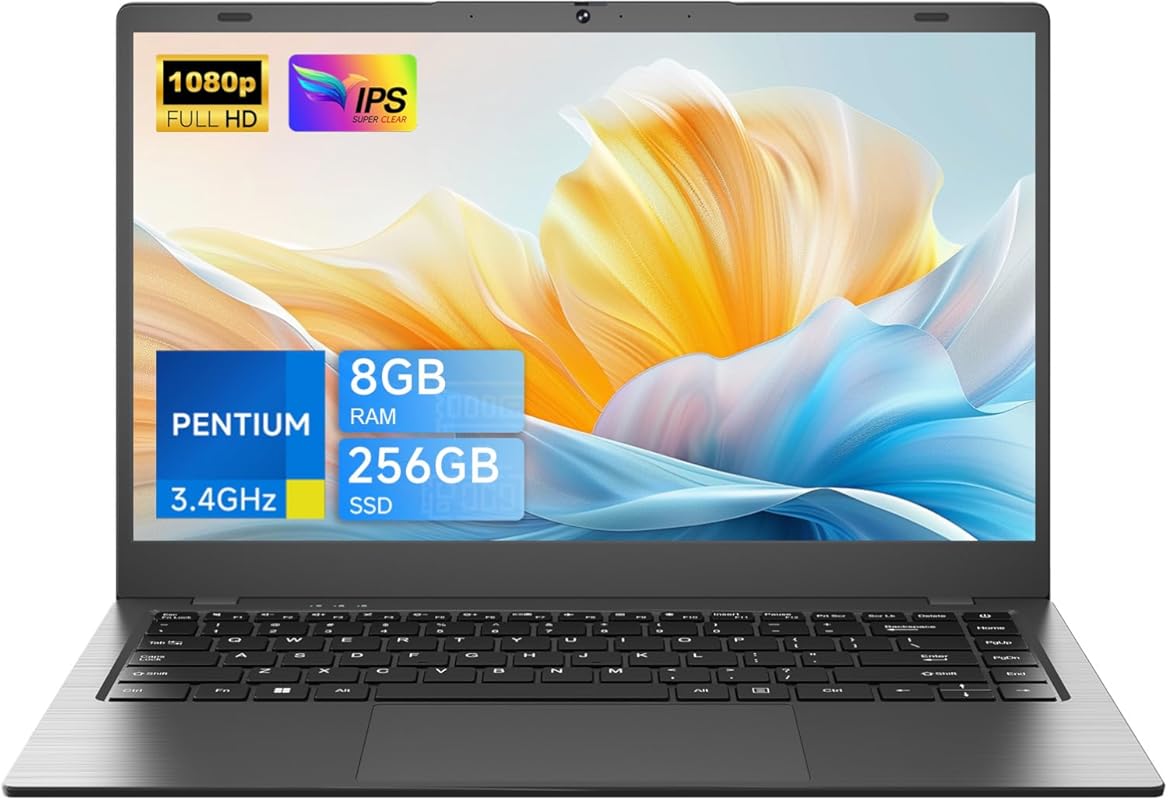 2026 Gold Laptop – Pentium Processor, 8 GB RAM, 256 GB SSD