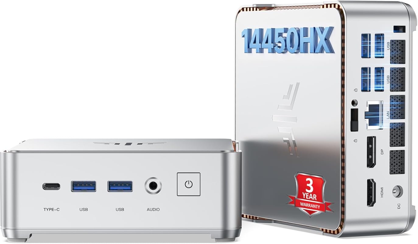 Beelink SER5 PC with Ryzen 7 7735HS, 24 GB LPDDR5, 500 GB NVMe SSD, 4K