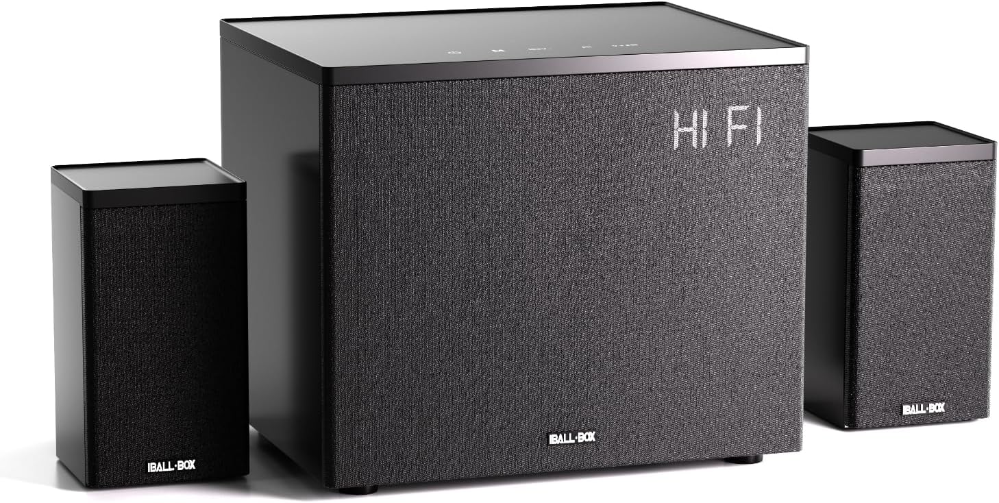 2.1 Computer Speakers with Subwoofer, Deep Bass, Bluetooth, USB, Optic