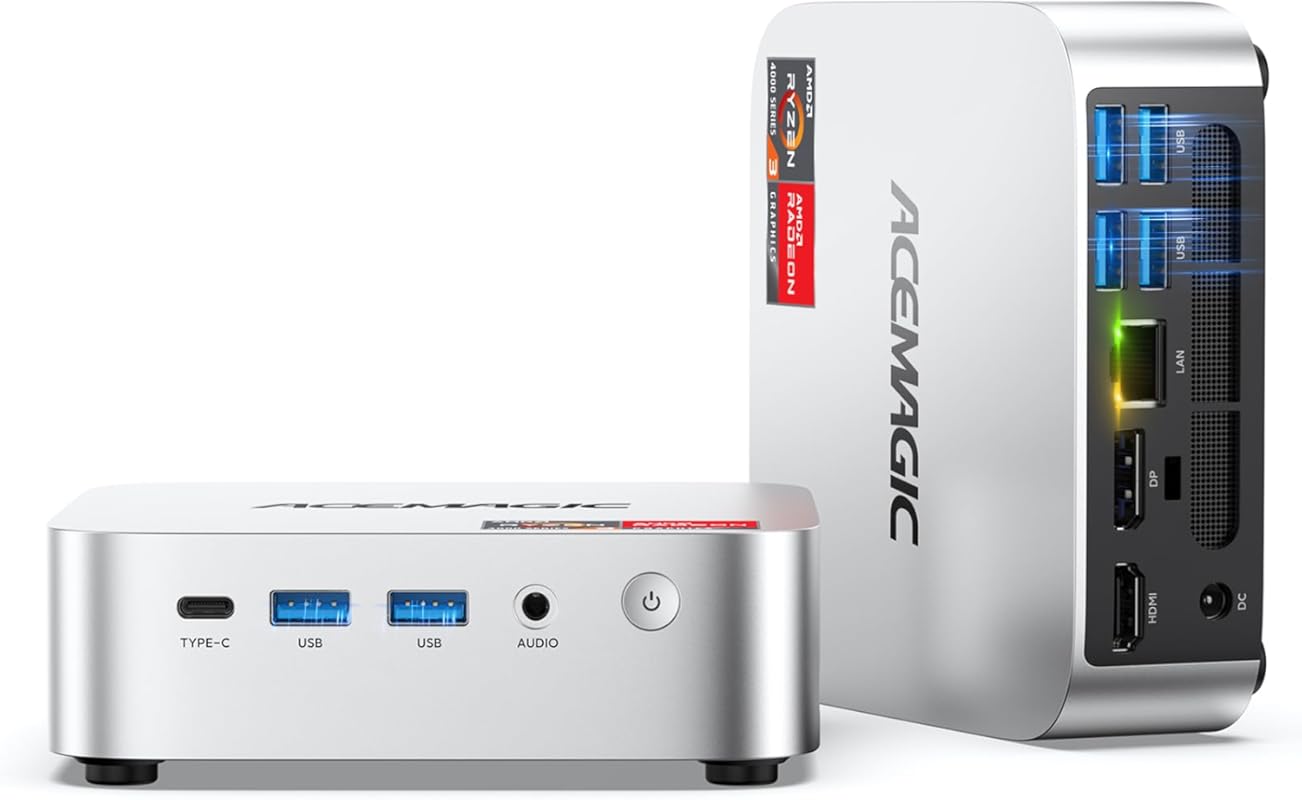 ACEMAGIC K1 Mini PC – AMD Ryzen 4300U 28W, 16 GB DDR4, 256 GB M.2 SSD,