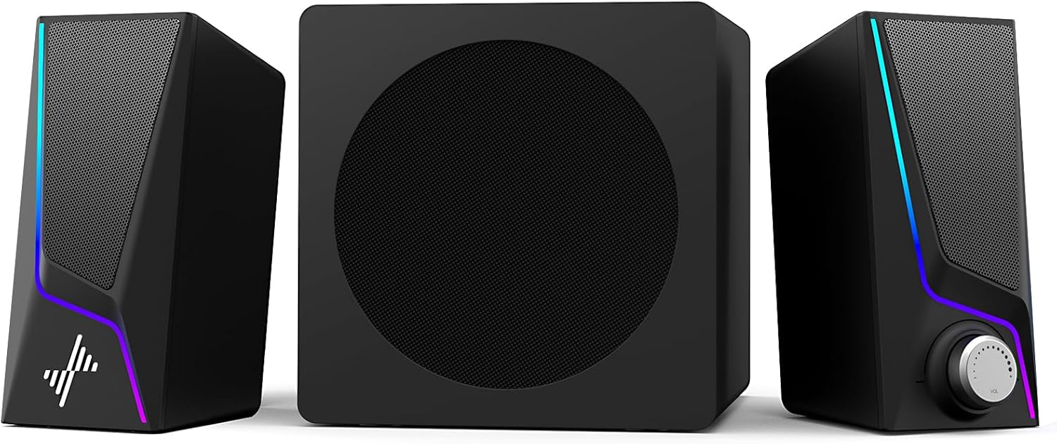 Nylavee 2.1 Computer Speakers with Subwoofer, Bluetooth 5.4, 60W Peak