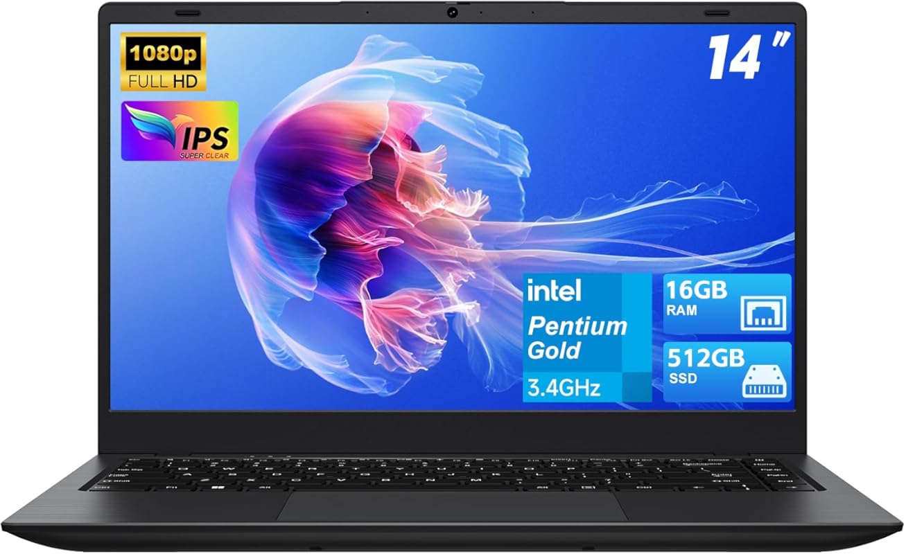 14 FHD Gold 6500Y Laptop, 32 GB RAM, 1 TB SSD, USB‑C, HDMI, Wi‑Fi, Th