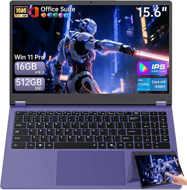 15.6‑inch 2‑in‑1 Yoga Laptop with Core m3 8100Y, 16 GB RAM, 512 GB SSD