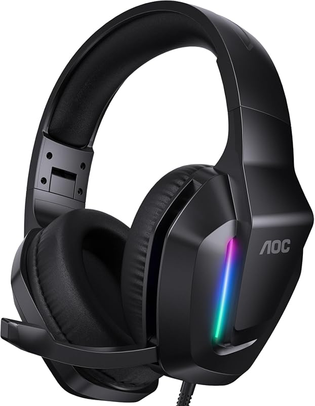 AOC Wired Gaming Headset – Surround Sound for Xbox Series X|S, PS5, PC