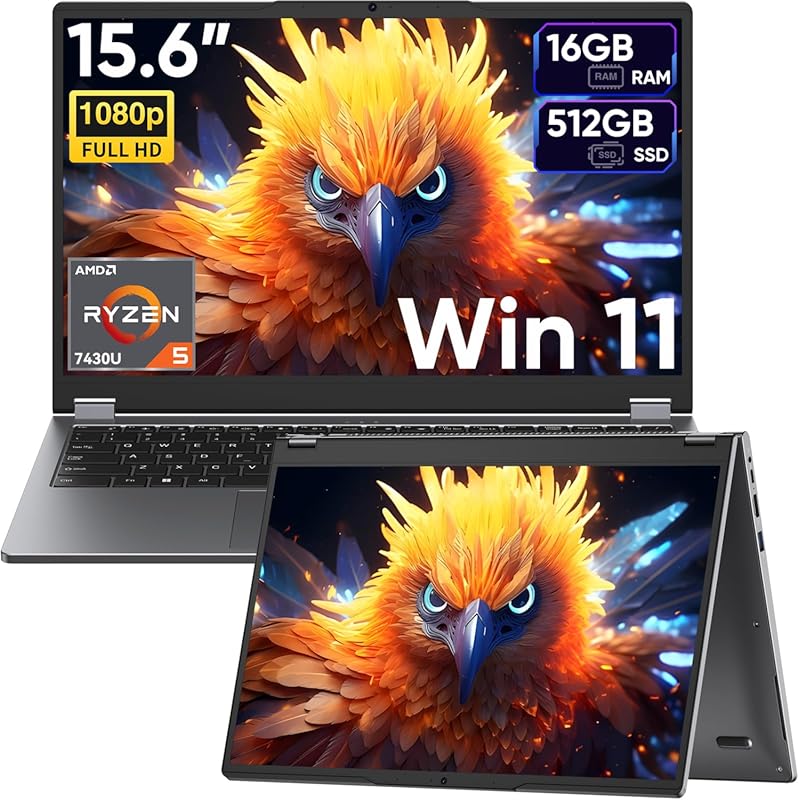 15.6″ 2-in-1 Laptop/Tablet – 120 Hz Incell Touchscreen, AMD Ryzen 5 74