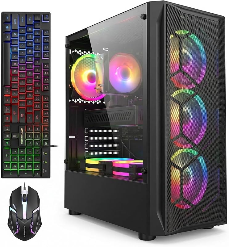 STGAubron Gaming PC with Intel i7 3.9 GHz, Radeon RX 580 8 GB, 16 GB R