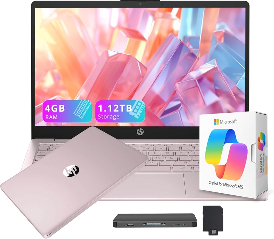 HP Flagship 14” HD Laptop for students & business, AI Copilot, 13th Ge