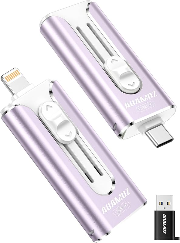 512 GB Mini Dual‑Interface Flash Drive for iPhone 13‑17, iPad, Android