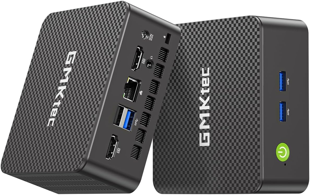 GMKtec Mini PC N95 – 3.4 GHz CPU, 8 GB RAM, 256 GB M.2 SSD, VESA‑Mount