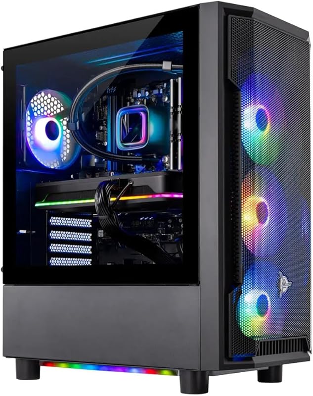 Skytech Shadow Gaming PC – AMD Ryzen 7 9700X (3.8‑4.7 GHz), NVIDIA RTX 5060 Ti 8 GB, 1 TB NVMe SSD, 32 GB DDR5‑5600 RAM, 650 W Gold PSU, 360 mm ARGB AIO, Wi‑Fi, Windows 11