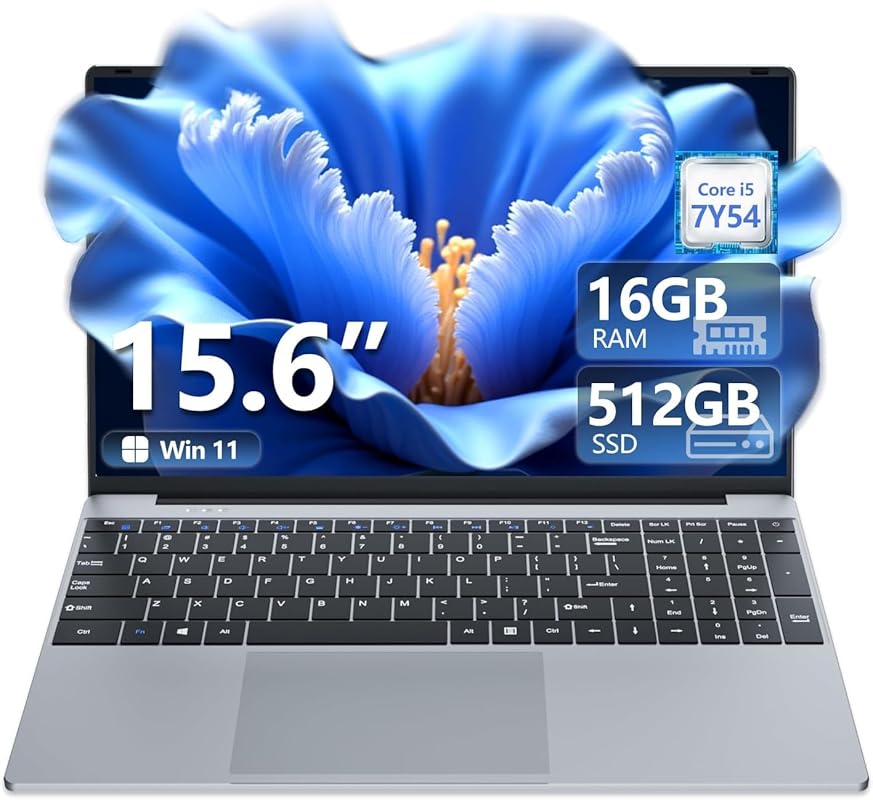 15.6 Laptop i5‑7Y54 3.2GHz, Windows 11 Pro, 16GB RAM, 512GB SSD