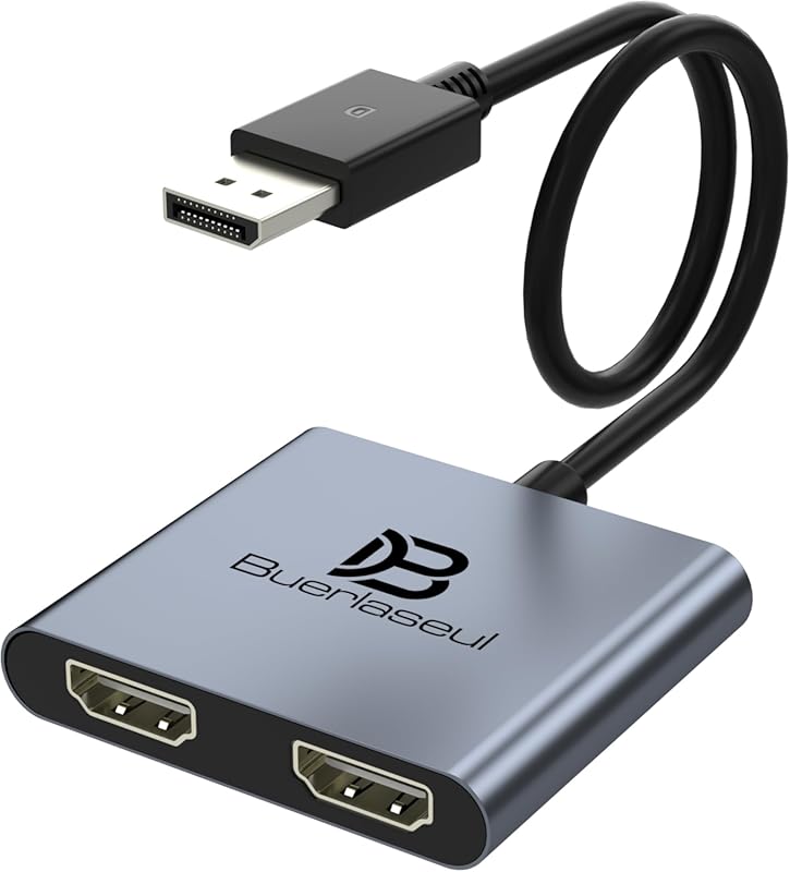 DisplayPort to Dual HDMI Splitter 4K@60Hz display via SST/MST hub, wor