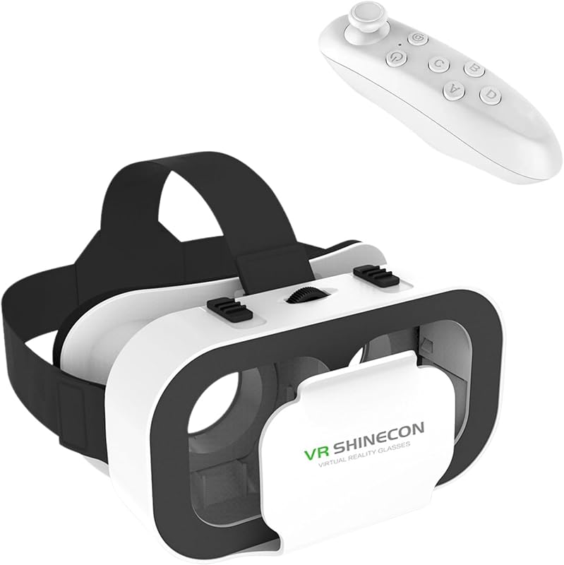 3D VR Glasses with Controller, Compatible with 4.7‑6.5″ iPhone & Andro