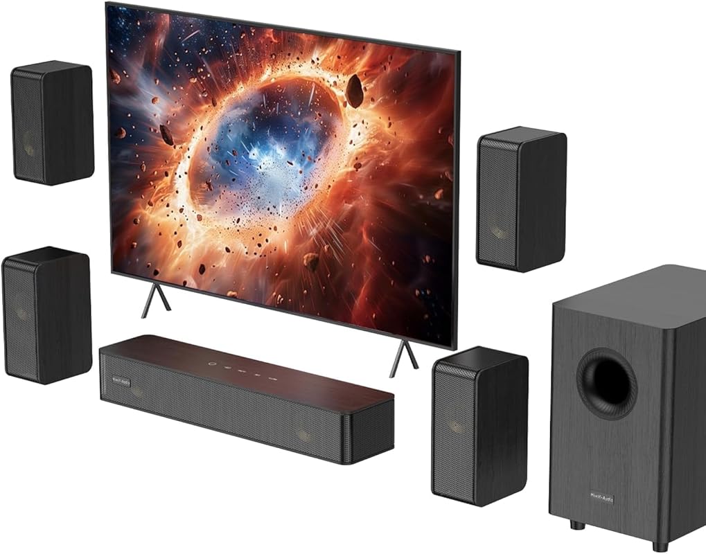 2026 HiPulse Compact 5.1.2 Virtual Surround Sound System for Small Roo