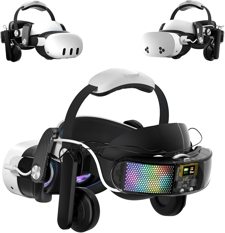 Meta Quest 3/3S Audio Head Strap with 10,000 mAh Battery, Detachable S