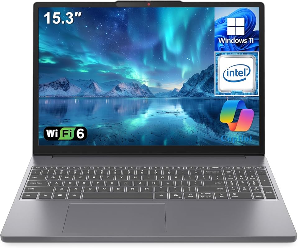 Lenovo IdeaPad 3 Laptop, 15.3 FHD Display, Intel i5‑13420H, 16 GB DDR