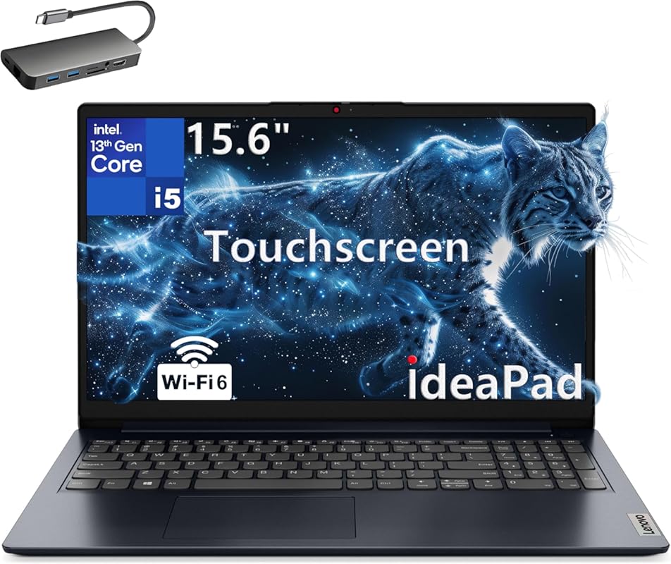 Lenovo 15.6" Touchscreen Laptop, Intel i5‑1335U 10‑core, 16 GB RAM, 512 GB PCIe SSD, Lifetime Office 365, Wi‑Fi 6, Type‑C hub, fast charge