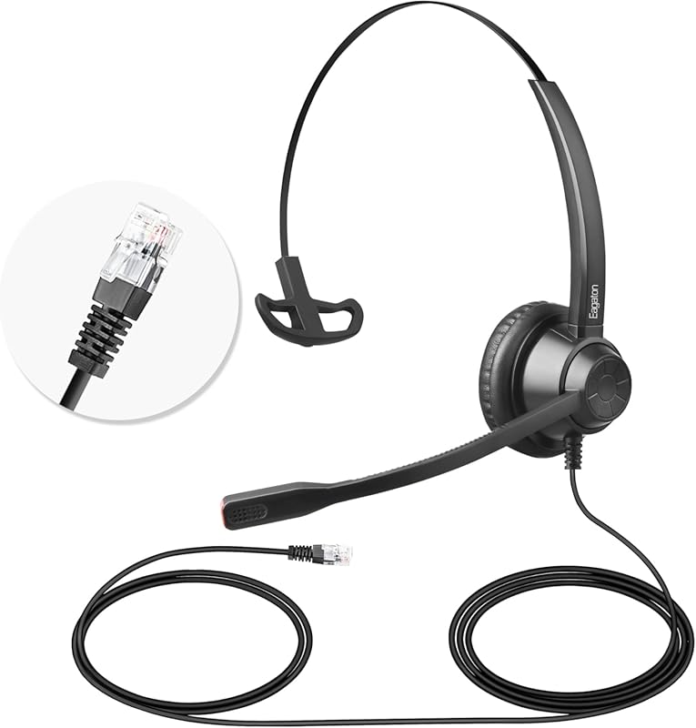 X1 RJ9 Telephone Headset with Noise‑Canceling Mic