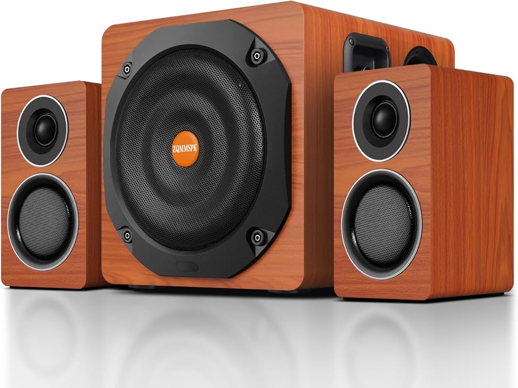 2.1 Computer Speakers with Subwoofer, 100W RMS, 6.5" Deep Bass, Blueto