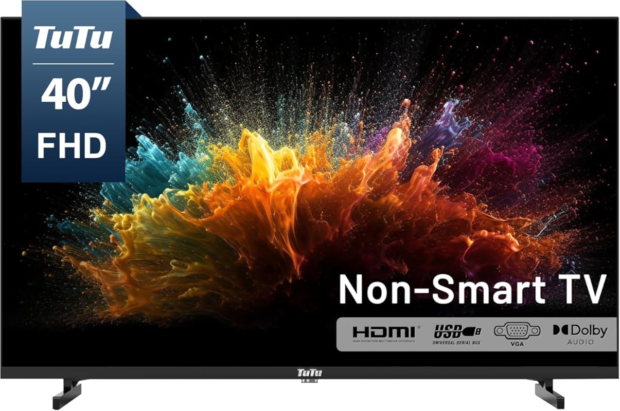 TuTu 40‑Inch FHD Non‑Smart LED TV
