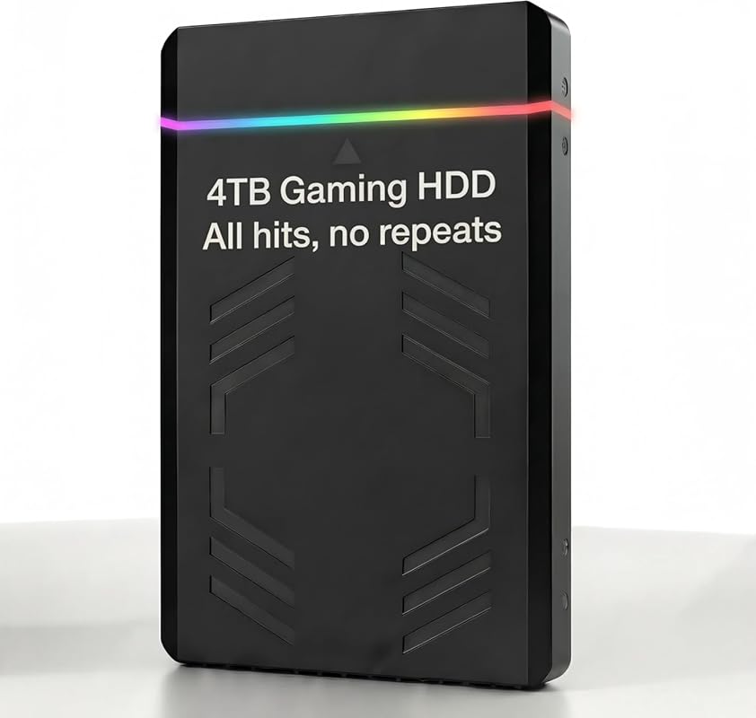 NEW 4TB Retro Gaming Hard Drive – 20,000+ Games, 3,300+ 3D/3A Titles