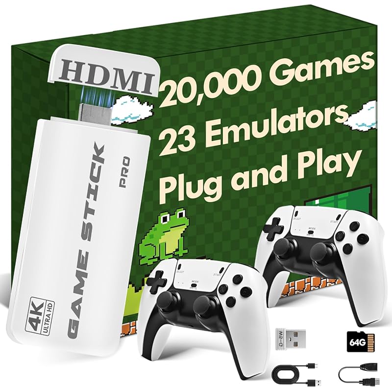 2026 Upgrade Retro Game Stick – 20,000+ Games, 4K HDMI Plug‑and‑Play, 