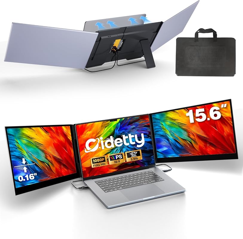 CIDETTY New Upgrad Triple Portable Monitor
