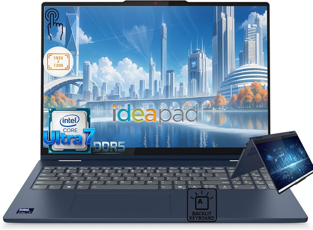 Lenovo IdeaPad 5 2-in-1 Convertible – 16″ WUXGA IPS Touchscreen, Intel
