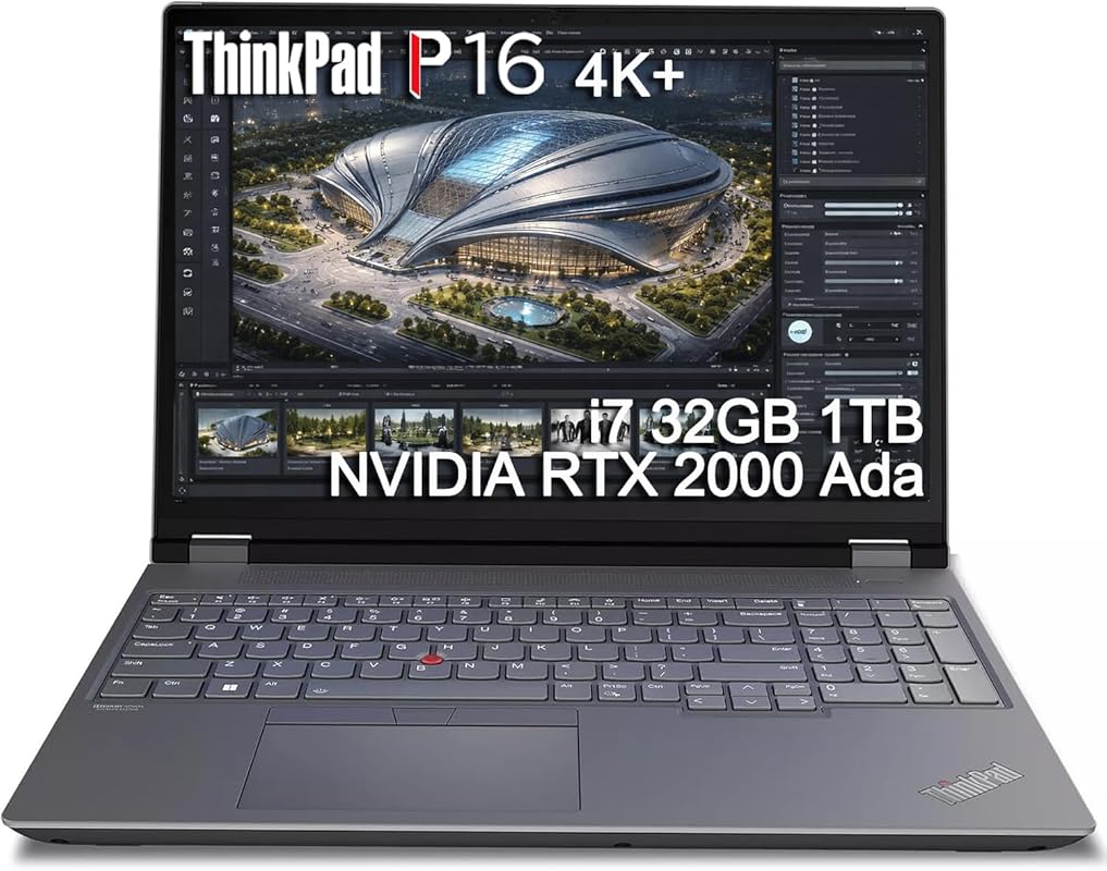 Lenovo ThinkPad P16 Mobile Workstation – 16" UHD+ 4K+, Intel Core i7‑14700HX, NVIDIA RTX 2000 Ada 8 GB, 32 GB DDR5, 1 TB SSD, Fingerprint, IR Webcam, Win 11 Pro