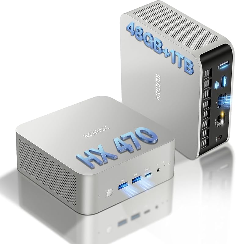 Reatan Mini PC Gaming – Radeon 890M, AMD Ryzen 9 HX470 up to 5.2 GHz, 